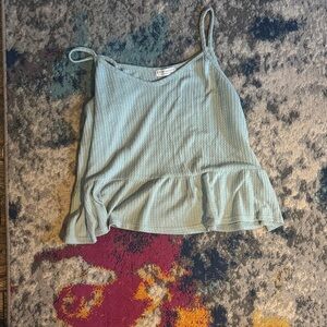Paper Crane Light Blue Ruffle Camisole
